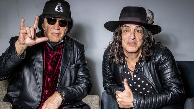 Gene Simmons and Paul Stanley were sad to say goodbye to Australia. Picture: Jake Nowakowski