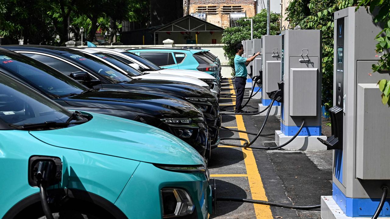 Car dealers will receive funding to roll out EV charging. Picture: Nhac Nguyen/AFP