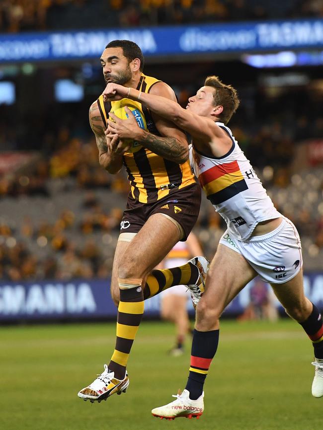 Shaun Burgoyne during his 350th game. Picture: AAP Image/Julian Smith