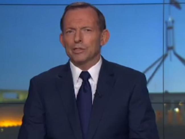 Former prime minister Tony Abbott defended himself, saying he backs Malcolm Turnbull’s stance on gun laws remaining unchanged. Picture: ABC