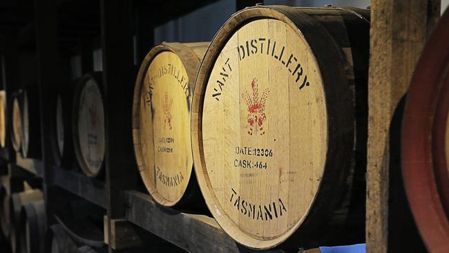 Nant distillery at Bothwell make of the state’s best whiskies. Picture: MATHEW FARRELL