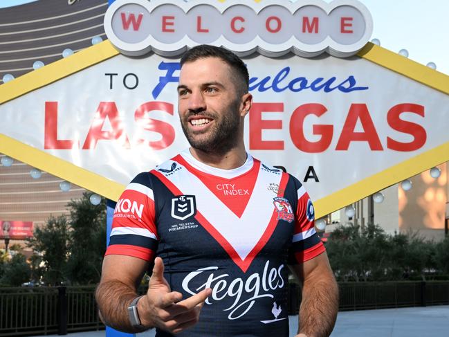 28 February 2024, Las Vegas, USA. NRL Media launch in Las Vegas. James Tedesco. Photo:  Grant Trouville