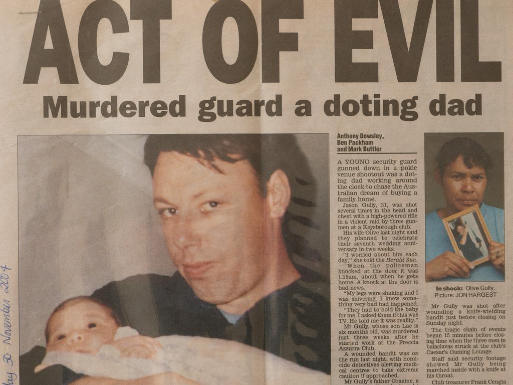 Herald Sun coverage of Jason’s murder in 2004. Picture: Tony Gough