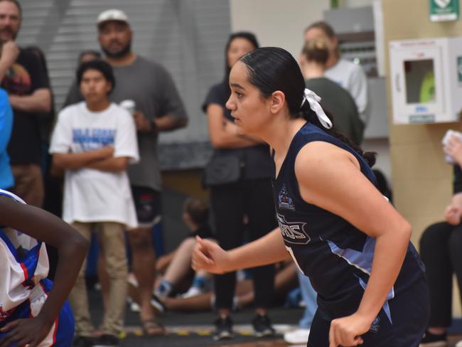 Basketball Queensland under-14 girls state championships, Division 2, Toowoomba Mountaineers versus Northside Wizards 2 at CQUniversity in Rockhampton on June 30, 2024.