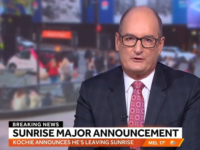 David Koch quit Sunrise on Monday morning. Picture: Channel 7