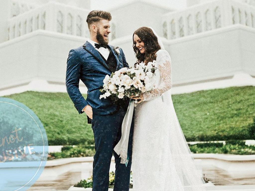 Nationals' Bryce Harper ecstatic to see bride on wedding day