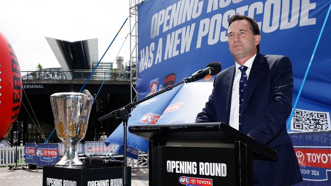 Andrew Dillon at the AFL’s Opening Round launch. (Photo by Michael Willson/AFL Photos via Getty Images)