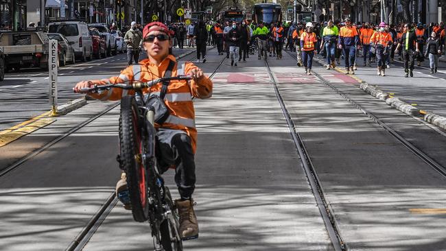 Victoria Industrial Relations Minister Tim Pallas said the government had been forced to shut down the construction industry for two weeks because of appalling behaviour. Picture: AFP