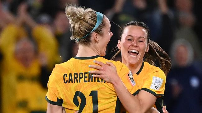 The Matildas are marching on. (Photo by FRANCK FIFE / AFP)