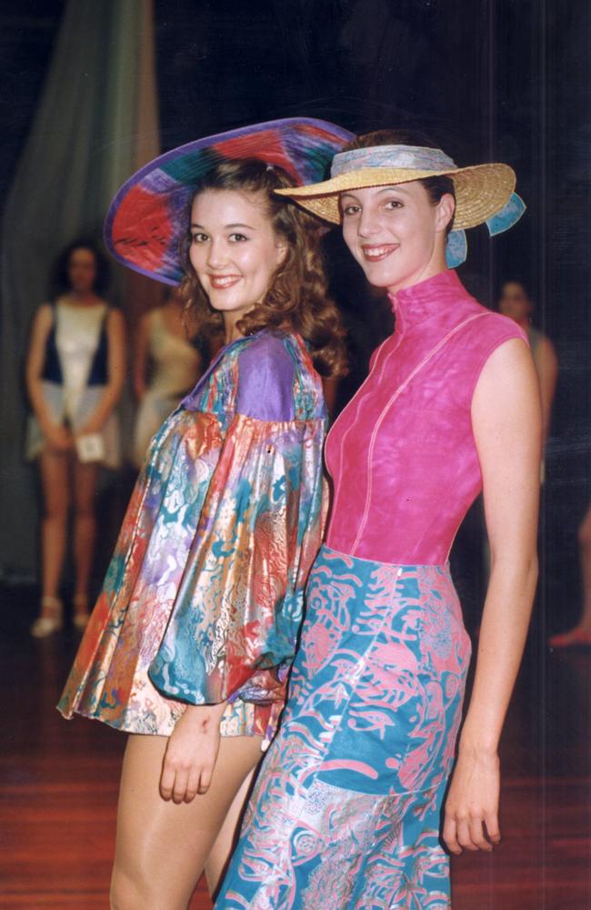 Tahlitha Herrick and Melissa Waggett at Bundaberg’s Fashion Fantasia event on September 12, 1999.