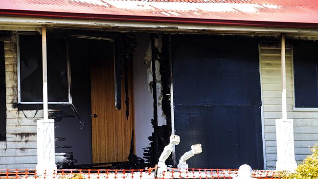 Three vacant houses hit by arson at Old Main Road,  Bridgewater. Picture Chris Kidd