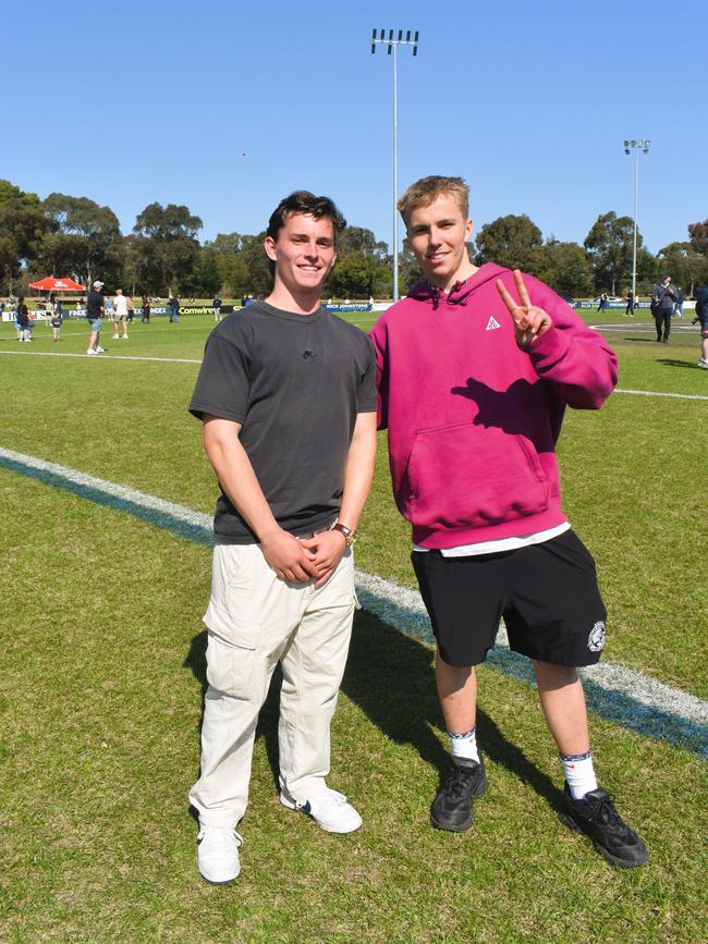 The Victorian Amateur Football Association (VAFA) William Buck Premier Men’s Grand Final Match — Old Brighton vs. Old Scotch — Friday, September 27, 2024: Angus Winneke and Will Quinlan. Picture: Jack Colantuono