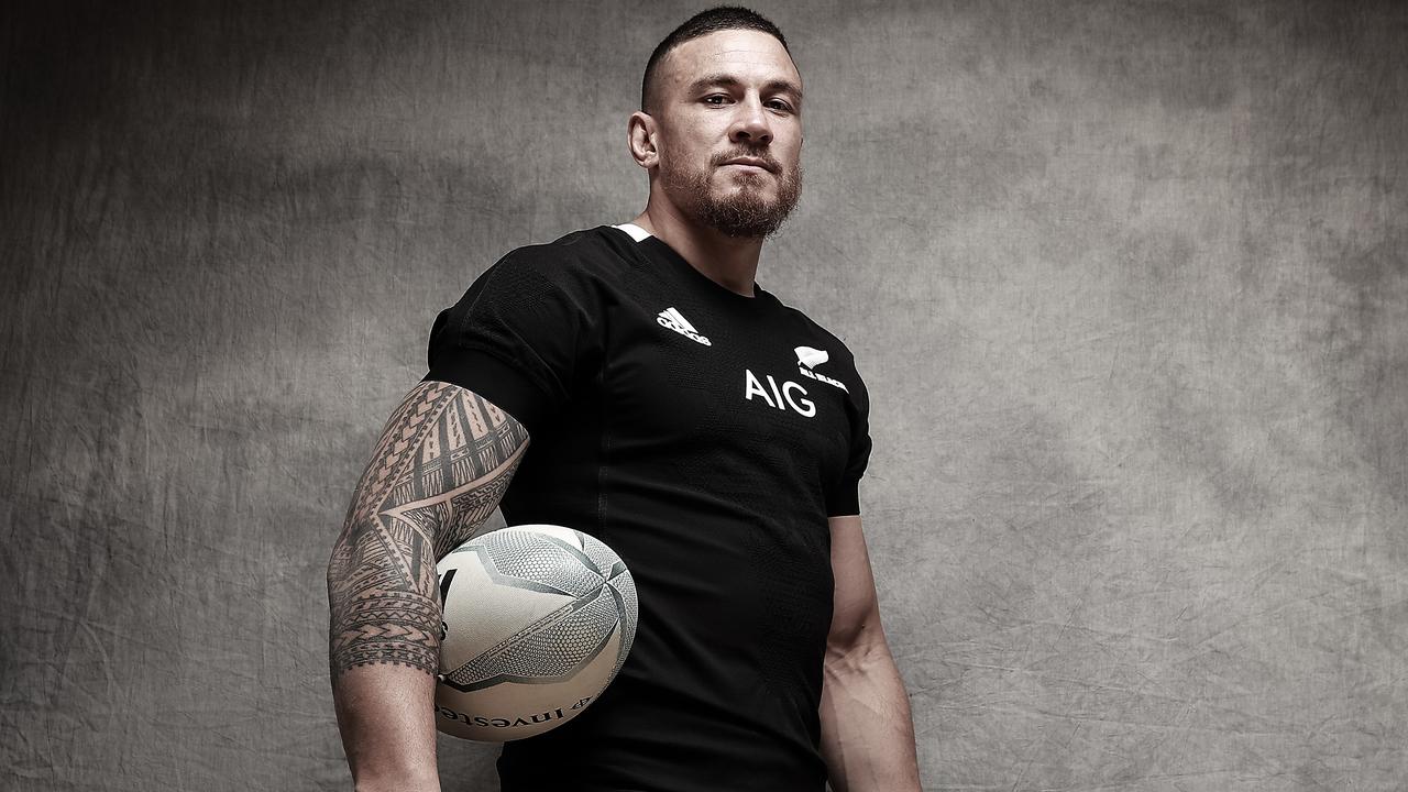 Sonny Bill Williams poses during the All Blacks portrait session.