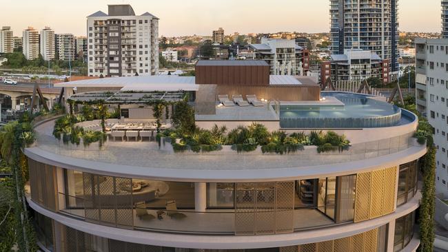 This penthouse in Sorano House in Kangaroo Point sold off-the-plan for $14m. Image supplied.