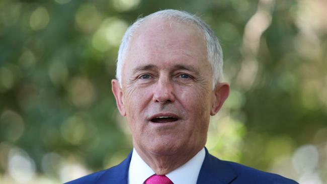 PM Malcolm Turnbull at the 2018 Australia Day citizenship ceremony in Canberra. Picture Kym smith