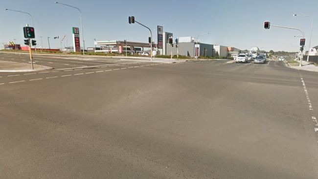 The ute collided with a Suzuki Swift at the Camden Valley Way and Corfield Rd intersection (pictured). Picture: Google Streets