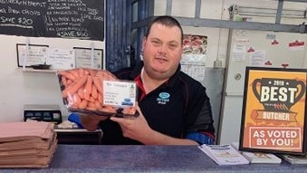 Owner of Tatura Family Butcher Brady Bourke.