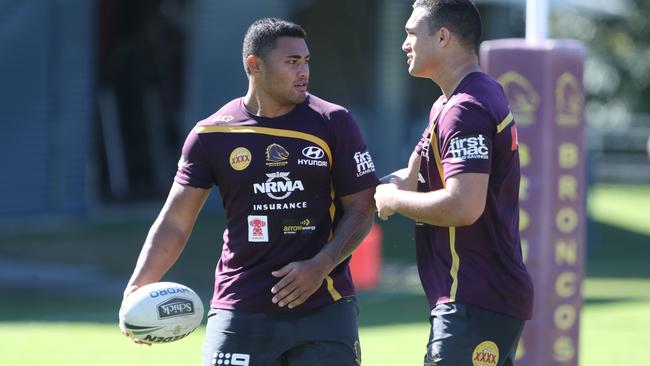 George Fai at Broncos training. Picture: Annette Dew