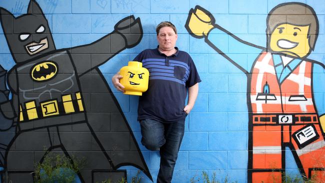 FED UP: Steve Campbell at his Lego store Laygo on South Rd, St Marys. Picture: EMMA BRASIER/AAP