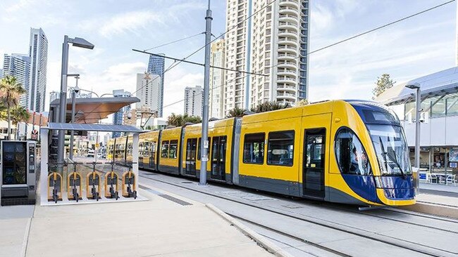 The Neuron electric scooter docks are proposed to be placed at all light rail stops. 