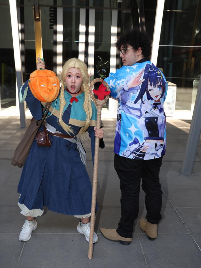 MELBOURNE, AUSTRALIA – AUGUST 25 2024 Iris Chung and Liam Saputra attend The Animaga Expo held at the Exhibition Centre in Melbourne. Picture: Brendan Beckett