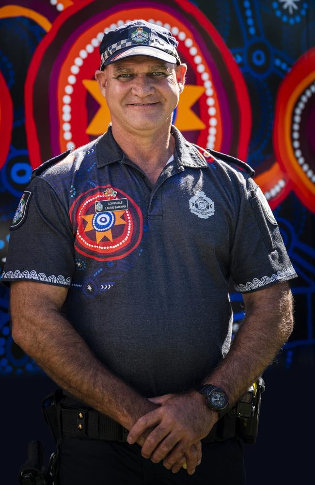 Palm Island Police Senior Constable Laurie Bateman is literally a poster boy for recruitment for the Queensland Police Service. The former world sheep-shearing champion who is youth club officer at PCYC Palm Island has won a QBANK Everyday Heroes Awards in the achievement category. Picture: QPS