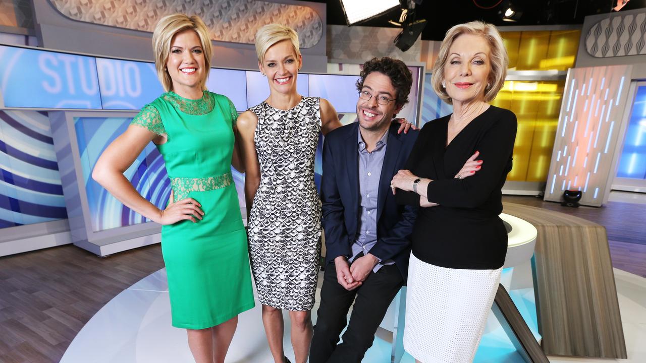 The original Studio 10 line-up: Sarah Harris, Jessica Rowe, Joe Hildebrand and Ita Buttrose.