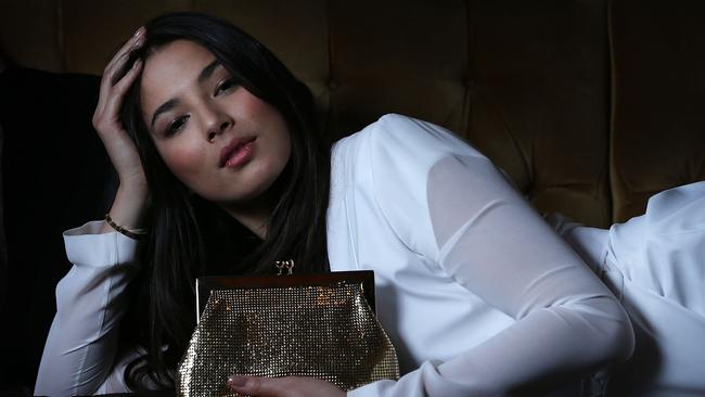 Jessica Gomes parades her designer Goyard handbag around Sydney