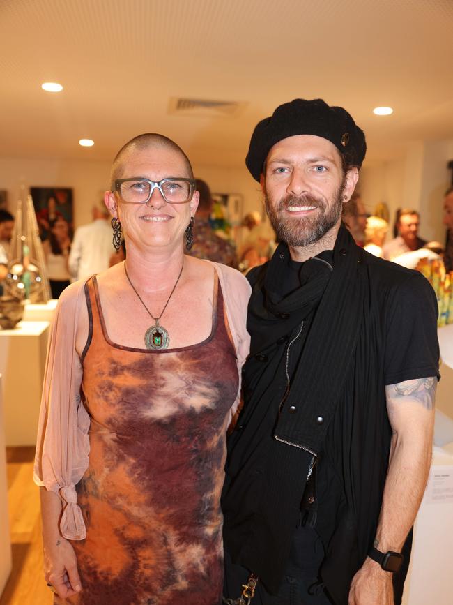 Kira Went and Tom Fenton at the SWELL Art Prize at Broadbeach Community Space for Gold Coast at Large. Picture, Portia Large.