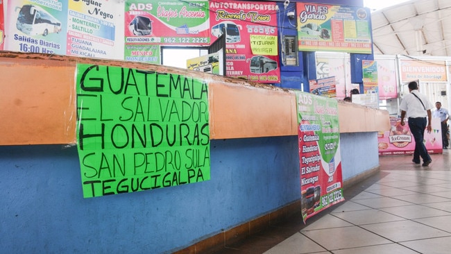 Tapachula bus station. Picture: Natalia Meneses/The Sunday Times