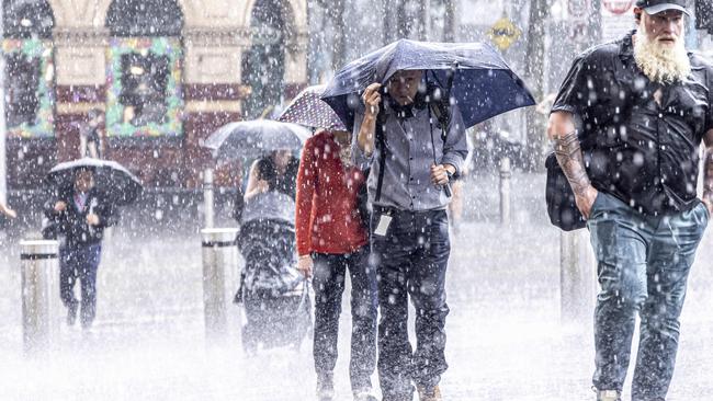 Forecasts show Melburnians could expect up to 20mm of rain on Sunday. Picture: Wayne Taylor