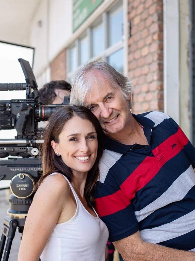 Filming for feature Double or Nothing is taking place in and around Ipswich. Nicole Payten-Betts with John Jarratt.