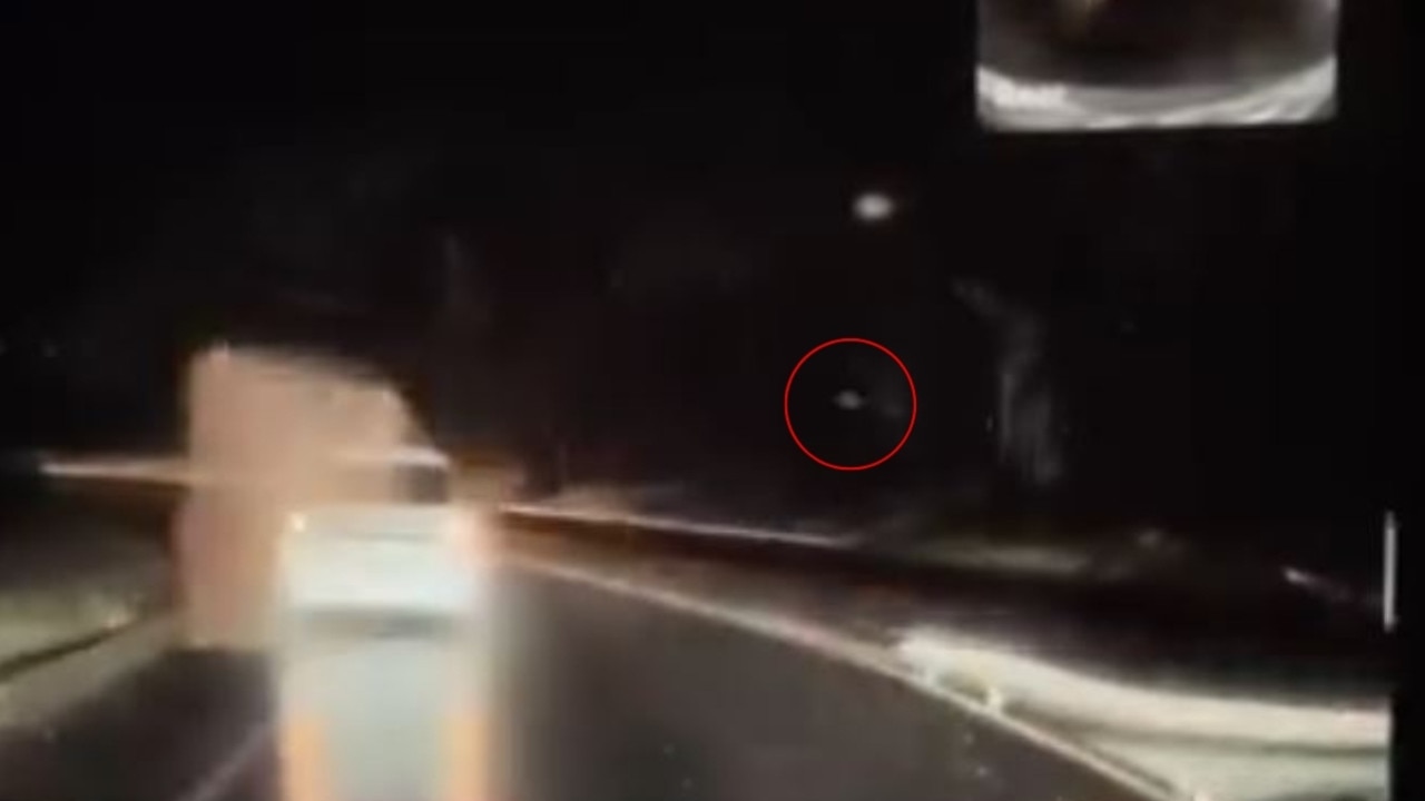 A rock being thrown at a car in Noosa. Picture: Laura Collins