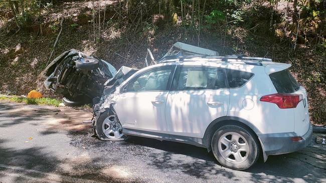 Tweed District VRA assisting other emergency services and police at Richards Deviation, Stokers Siding after a two-vehicle crash. Picture: Tweed District Rescue Squad