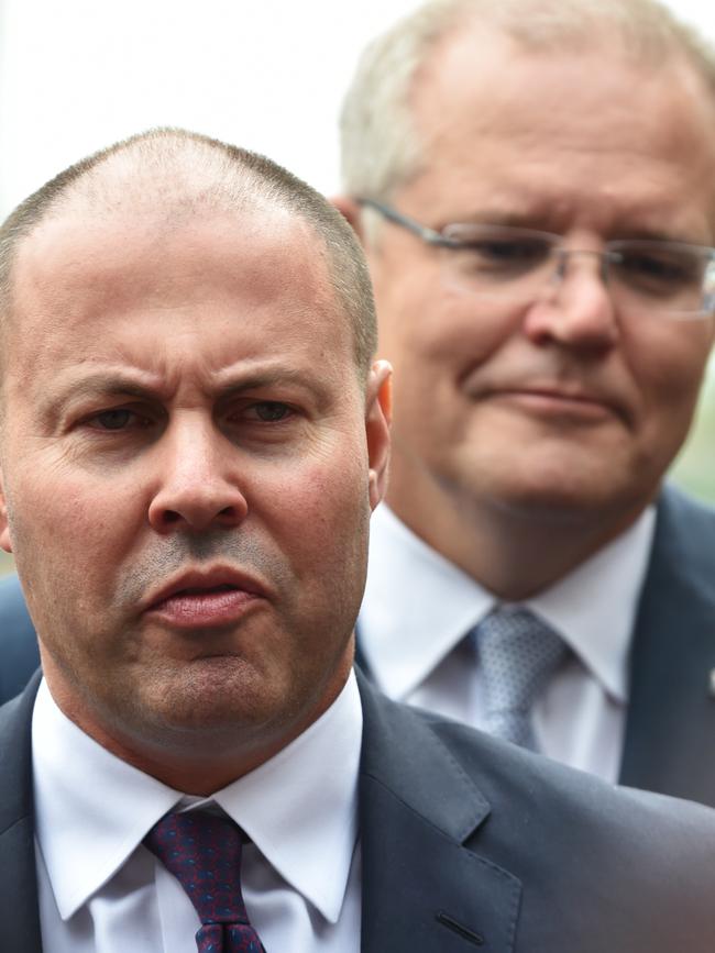 Treasurer Josh Frydenberg and Prime Minister Scott Morrison