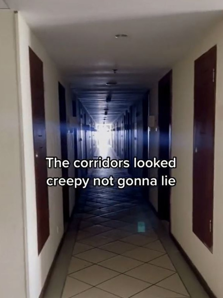 She described the corridors as being ‘creepy’. Picture: TikTok/padesignstudio