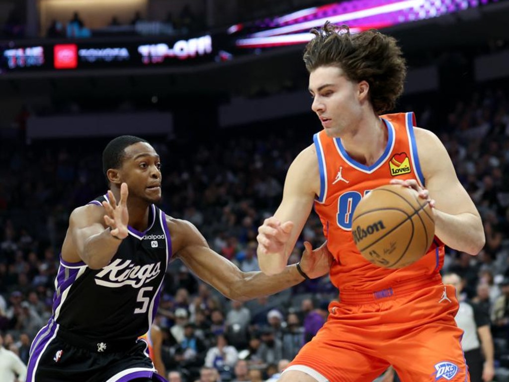 Oklahoma City’s Josh Giddey said there were times he did not “feel like getting out of bed” during a difficult season. Picture: Ezra Shaw (Getty Images)