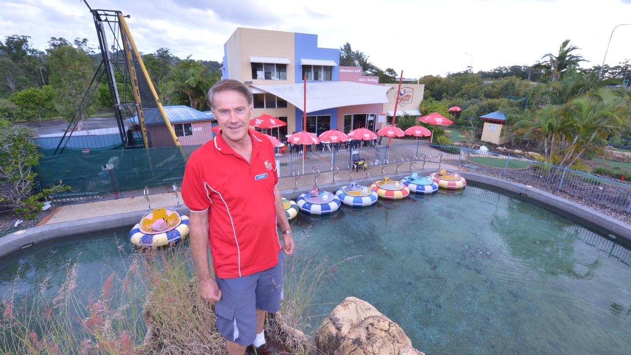 Owner/manager of Top Shots Fun Park, Barry Higgins and the land for sale. Photo: John McCutcheon / Sunshine Coast Daily