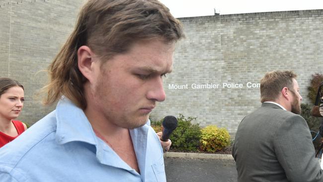 Mr Thorne leaving the Mount Gambier Magistrates Court in October last year. Picture: Dylan Hogarth