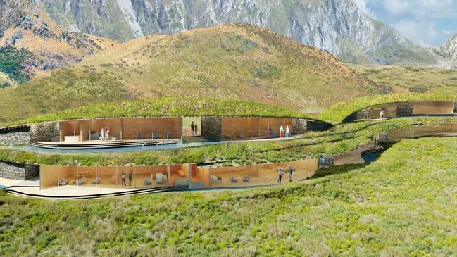 Peter Thiel's proposed Wanaka guest lodge was designed by Tokyo Olympic Stadium architects Kengo Kuma and Associates. Picture: Supplied