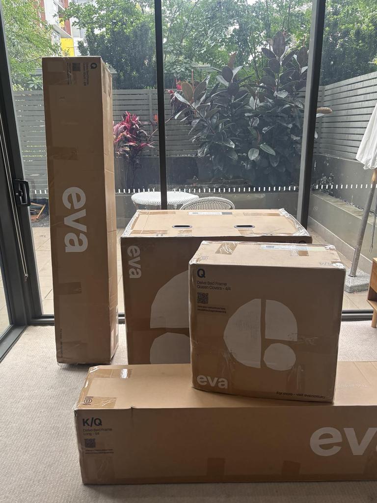 The delivery of the Eva Delve Bed Frame was incredibly fast and easy. Picture: news.com.au checkout/Melody Teh