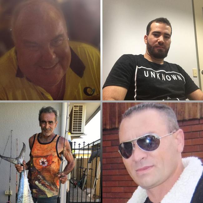 (Clockwise from top left) Nigel Hellings, Hassan Baydoun, Rob Courtney and Sisois were killed by Benjamin Hoffmann on June 4, 2019. Picture: Supplied