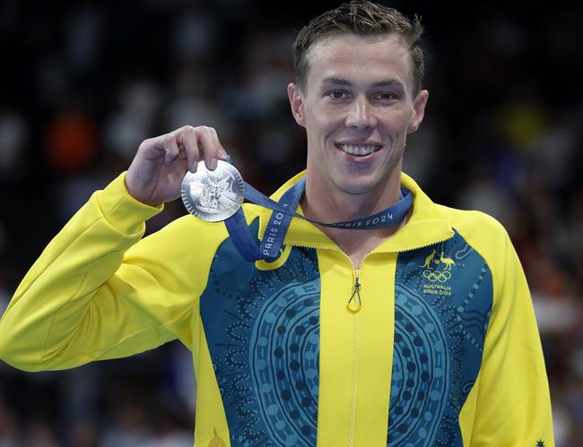 Zac Stubblety-Cook with his silver medal. Picture: Michael Klein