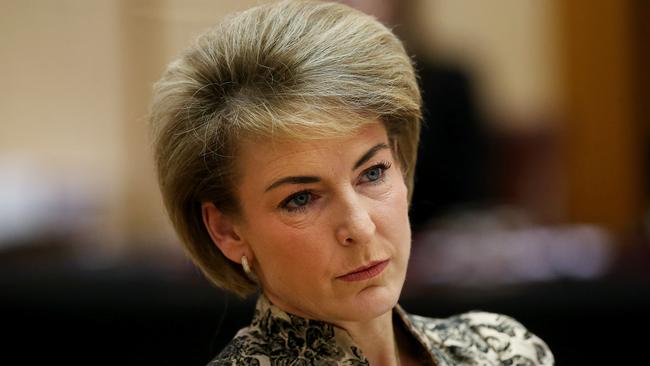 Minister for Employment Senator Michaelia Cash appearing at a Senate Education and Employment Legislation Committee at Parliament House in Canberra this week. (Pic: Kym Smith.)