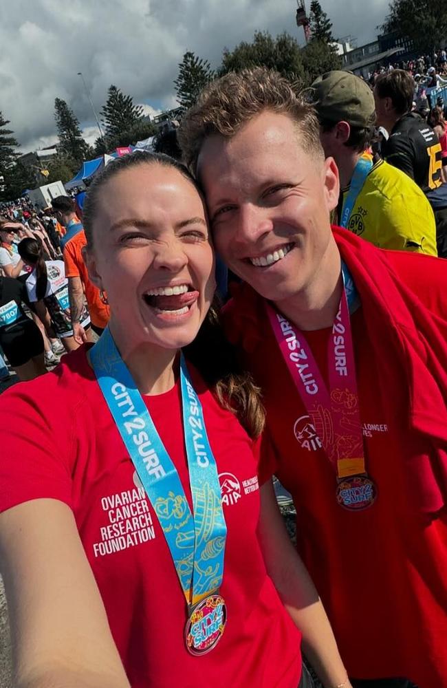 Laura and Dalton at City2Surf 2024. Picture: Instagram/@laura.henshaw