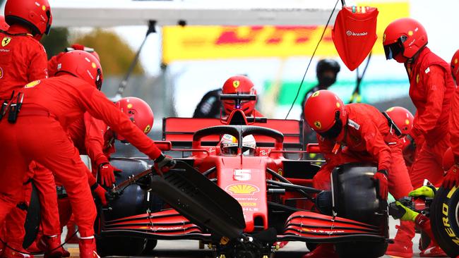 Sebastian Vettel of Germany driving the (5) Scuderia Ferrari