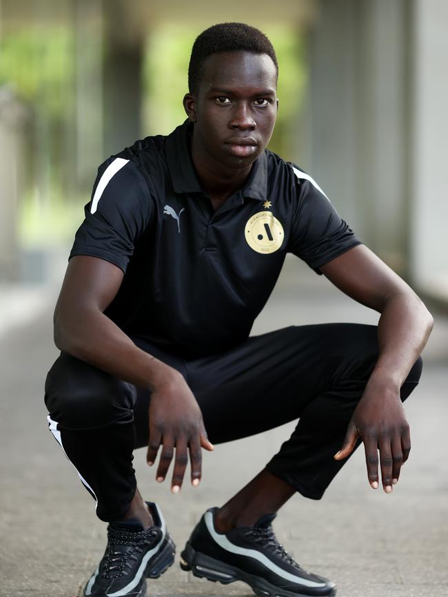 Garang Kuol played for the A-League All Stars against Barcelona earlier this year. Photo by Matt King/Getty Images