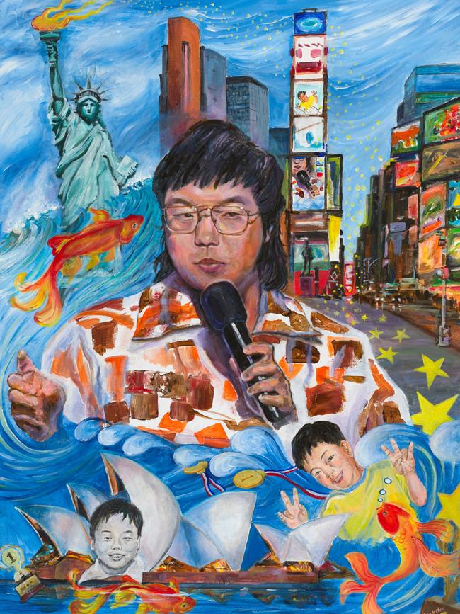 Peter Ke Heng Chen ‘I’m a little fish in New York (ripples of ambition)’ © the artist, image © Art Gallery of New South Wales, Jenni Carter Sitter: Aaron Chen