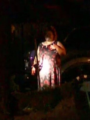 Police speak to Jessica Camilleri outside her home. Picture: 9 News