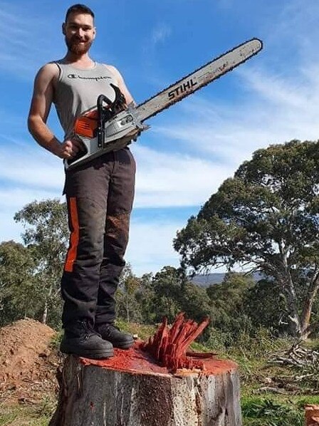 The former butcher has now set up a tree removal business. Photo: Facebook